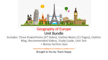 Preview of Geography of Europe Unit Bundle