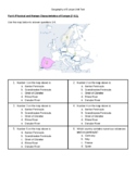Geography of Europe Unit Test/Key