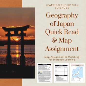 Preview of Geography of Japan Quick Read & Map of Japan Activity