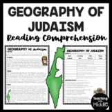 Geography of Judaism Reading Comprehension Worksheet Jewis