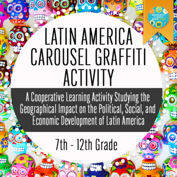 Preview of Central & South America Geography of Latin America Carousel Graffiti Activity 