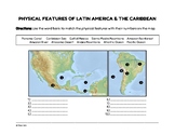 Geography of Latin America & the Caribbean (SS6G1) Worksheets