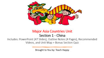Preview of Geography of Major Asian Countries - Section 1 Bundle - China