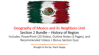 Preview of Geography of Mexico Unit - Section 2 Bundle - History of Region