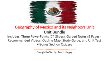 Preview of Geography of Mexico and its Neighbors Unit Bundle
