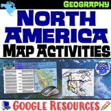 Geography of North America Map Practice Activities | USA C