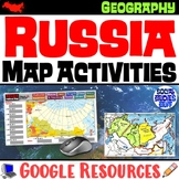 Geography of Russia Map Practice Activities | Print and Di