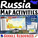 Geography of Russia Map Practice Activities | Print and Di