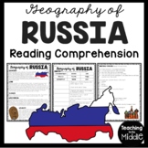 Geography of Russia Reading Comprehension Worksheet Europe