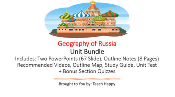 Preview of Geography of Russia Unit Bundle