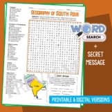 Geography of SOUTH ASIA Region Word Search Puzzle Map Acti