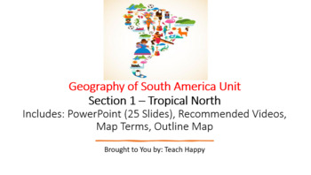 Preview of Geography of South America - Section 1 - Tropical North