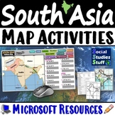 Geography of South Asia Map Practice Activities | Region o