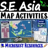 Geography of Southeast Asia Map Practice Activities | SE A