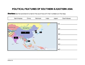 Geography of Southern & Eastern Asia (Worksheets) by Khan Ink | TpT