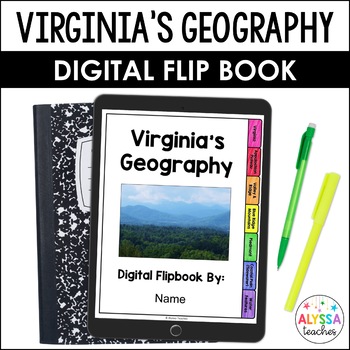 Preview of Geography of Virginia Digital Flip Book (VS.2)