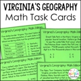 Geography of Virginia Math Task Cards *Cross-Curricular* (VS.2)
