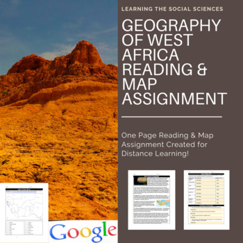 Preview of Geography of West Africa Reading & Map Assignment for Distance Learning