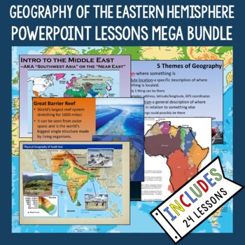 Preview of Geography of the Eastern Hemisphere PowerPoint Lesson Activities Mega Bundle
