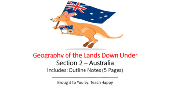 Preview of Geography of the Lands Down Under - Section 2 Outline Notes and Worksheet
