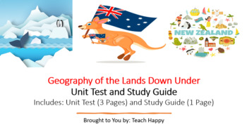 Preview of Geography of the Lands Down Under - Unit Test, Study Guide, and Blooket