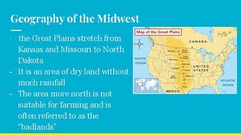 Geography of the Midwest Region by Jenny B's History | TpT