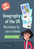 Geography of the UK - 12 worksheets and activities