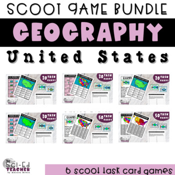Preview of Geography of the USA Scoot Bundle