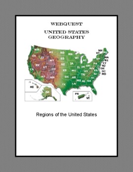 Preview of 50 States of the USA - Geography and Region Characteristics Webquest