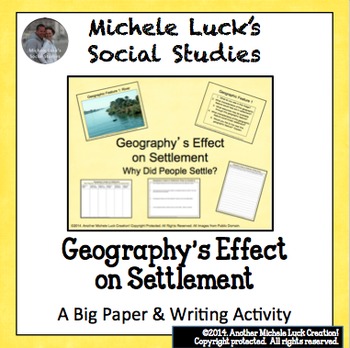 Preview of Geography's Effect on Early Settlement in Early Civilizations Activity & Writing