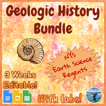 Preview of Geologic History Bundle | Editable Notes, Lab & Review Activities | NYS Regents