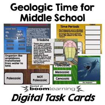 Preview of Geologic Time:  Digital Task Cards for Middle School