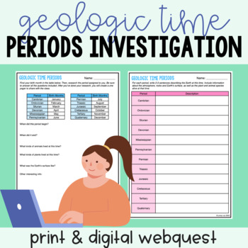 Preview of Geologic Time Periods Webquest