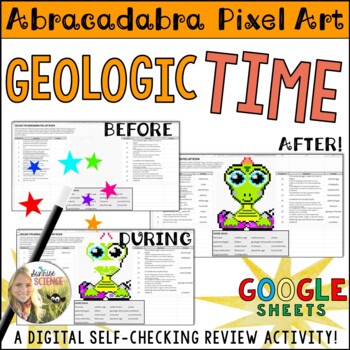 Preview of Geologic Time Pixel Art Digital Review