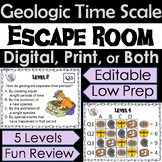 Geologic Time Scale Activity: Biology Escape Room (Earth S