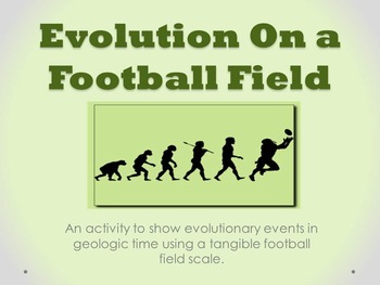 Preview of Geologic Time Scale Activity.  EVOLUTION on a FOOTBALL FIELD