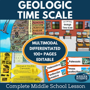 Preview of Geologic Time Scale Complete 5E Lesson Plan