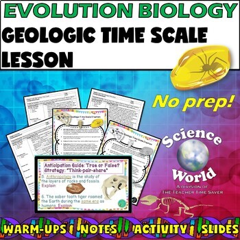 Preview of Geologic Time Scale Lesson | Evolution & Natural Selection Biology Notebook