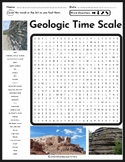 Geologic Time Scale Word Search Puzzle