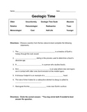 Geologic Time Test