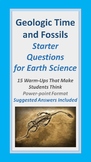 Geologic Time and Fossils Starter Questions
