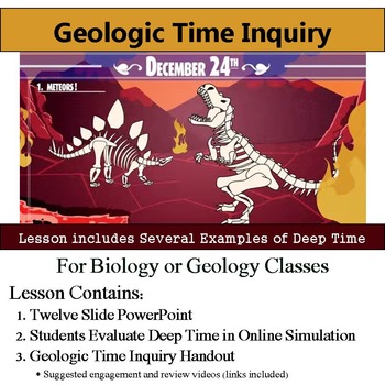 Preview of Geologic Timeline Web Inquiry - Deep Time Simulation