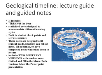 Preview of Bundle: Notes Geologic timeline