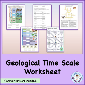 Preview of Geological Time Scale - Worksheet | Printable and Distance Learning