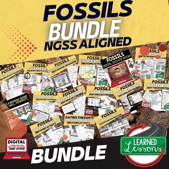 Preview of Fossils Bundle  (Earth Science BUNDLE), Print & Digital Learning, Google