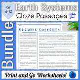 Geology Earth Systems Cloze Passages Bundle || Full Year