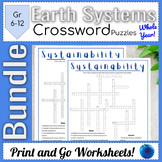 Geology Earth Systems Crossword Puzzles Bundle || Full Year