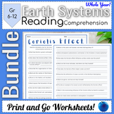 Geology Earth Systems Reading Comprehension and Cloze Bund