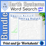 Geology Earth Systems Word Search Puzzles Bundle || Full Year