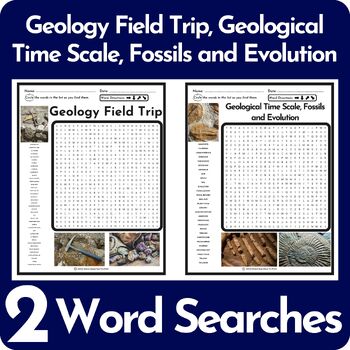 Preview of Geology Field Trip, Geological Time Scale, Fossils and Evolution BUNDLE